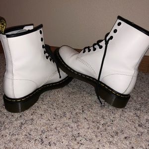 matte white doc martens